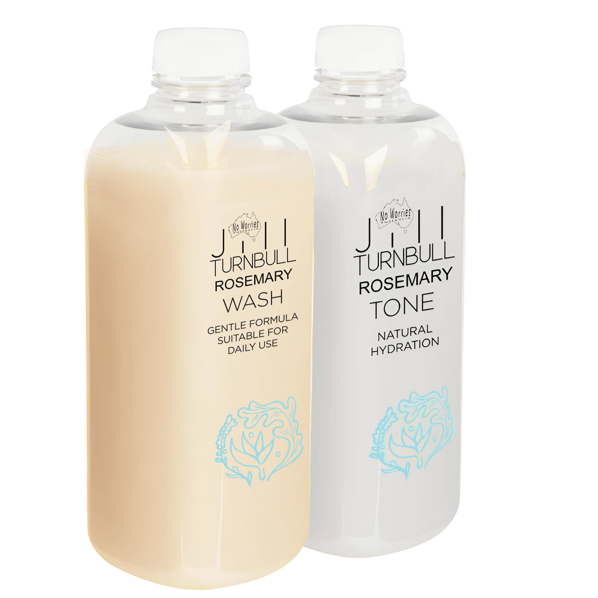 Botanical haircare Family-size Rosemary Wash Shampoo and Rosemary Tone Conditioner Botanical Haircare Duo. Ocean-safe, eco-friendly, sustainable solution offering fewer refills, more savings, and healthier hair for the whole family.