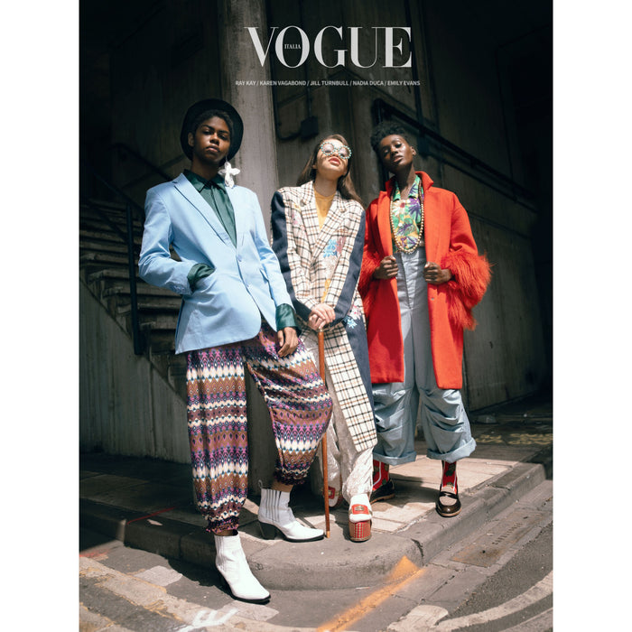 Editorial feature in Vogue Italia  Magazine with hair styled by Jill Turnbull using her botanical haircare professional, ocean-safe formulas rooted in decades of experience.