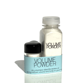 VOLUME POWDER is an organic vegan dry shampoo and styling powder that gives excellent lift and volume while absorbing excess oils.   VOLUME POWDER comes two sizes: 4oz Refillable Spray and 2oz Travel Shaker with Refill - pick below.