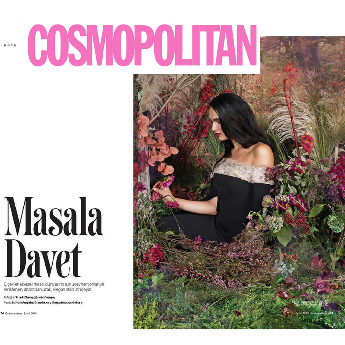 Editorial feature in Cosmopolitan Magazine with hair styled by Jill Turnbull using her botanical haircare professional, ocean-safe formulas rooted in decades of experience.