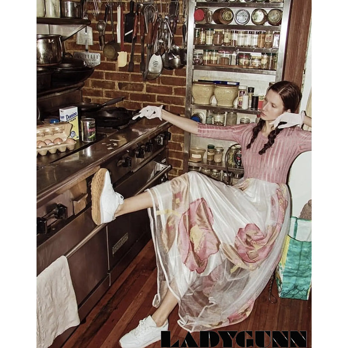 Editorial feature in Ladygunn Magazine with hair styled by Jill Turnbull using her botanical haircare professional, ocean-safe formulas rooted in decades of experience.