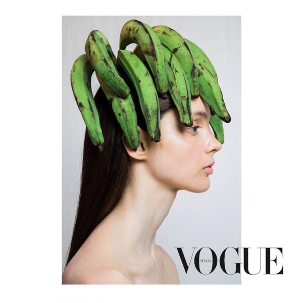 Editorial feature in Vogue Italia Magazine with hair styled by Jill Turnbull using her botanical haircare professional, ocean-safe formulas rooted in decades of experience.