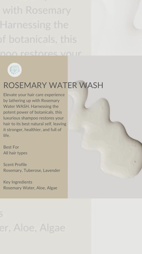 Rosemary shampoo for daily cleansing. Botanical Rosemary Wash is a concentrated wash formulated to keep the scalp and hair clean. Luxury botanical haircare that works with your hair’s biology, feeding it the essence of nature for lasting, healthy results.