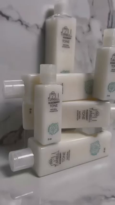 Healthy hair begins with a proper pH balance. ROSEMARY TONE is a rich, milky, and luxurious blend of Rosemary and Biotin Liposomes. Just as a toner balances your skin's pH, this toning conditioner neutralizes your hair's pH, ensuring each strand is sleek and strong. The botanical toning conditioner closes your cuticle, creating the perfect foundation for effortless detangling and styling, giving your hair what it needs to feel its healthiest.