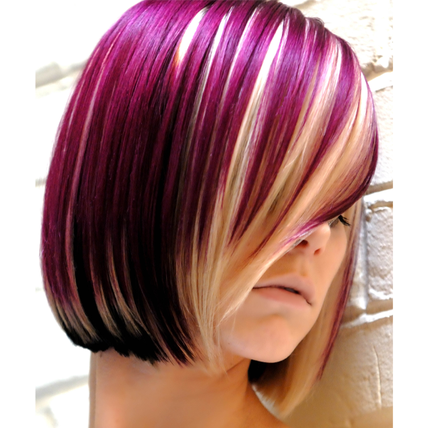 blonde & purple hair Jill Turnbull expert hair colorist