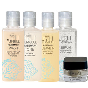 Show your body the love it deserves and take your routine with you. Our 5-piece Botanical haircare WEEKENDA set makes it more than easy to maintain that immaculate, radiant look while you’re on the go.